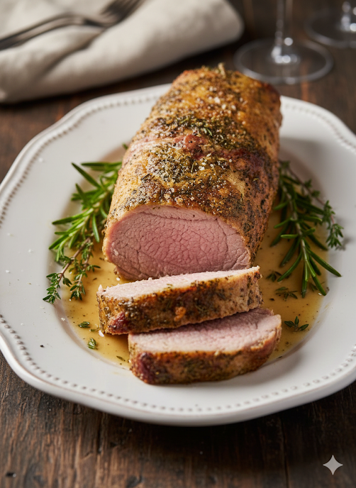 Herb roasted pork tenderloin