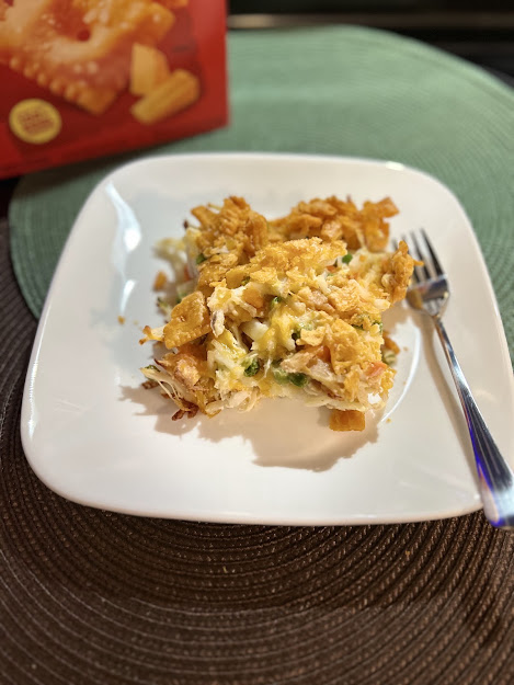 Cheez-It chicken and potato casserole