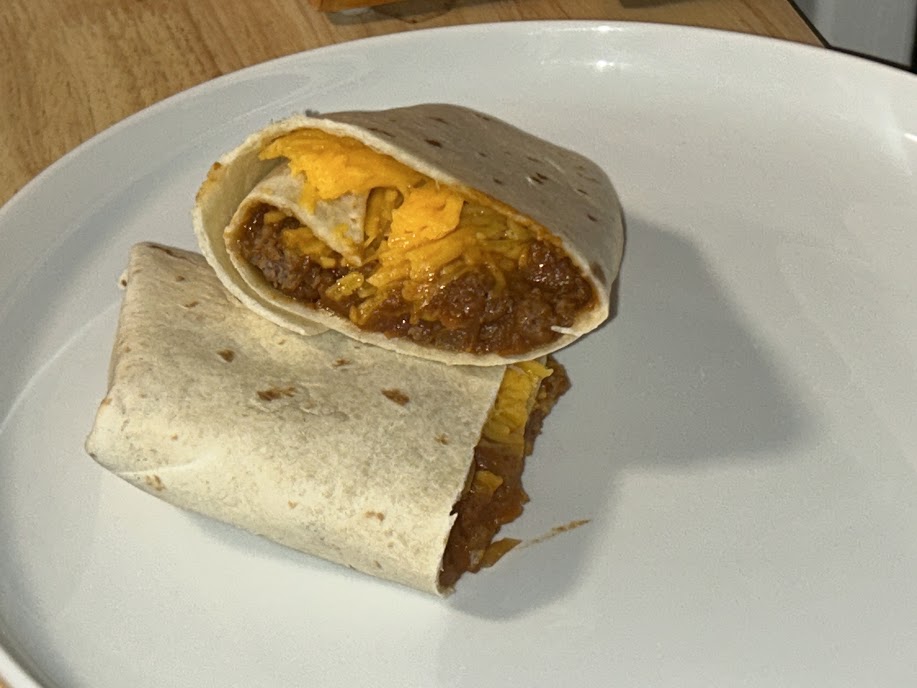 Chili cheese burritos