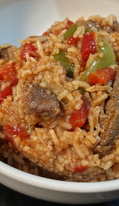 Pepper steak with rice in the Instant Pot