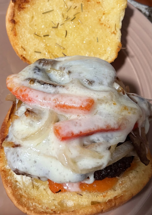 Philly steakburger in the air fryer