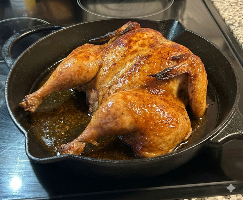 Roast chicken and main dishes