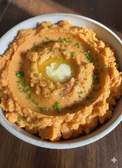 Mashed sweet potatoes